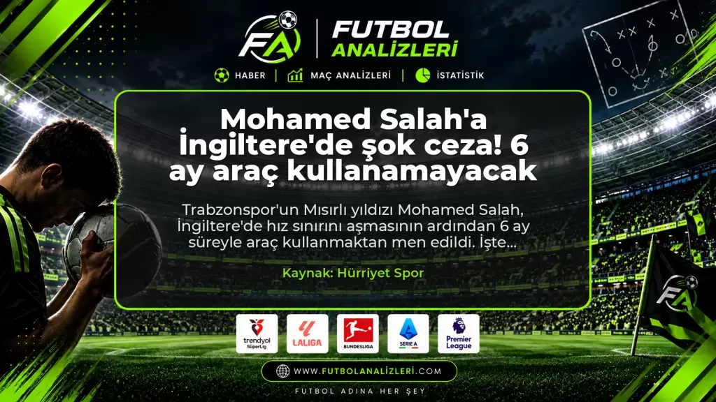 Mohamed Salah’a İngiltere’de şok ceza! 6 ay araç kullanamayacak