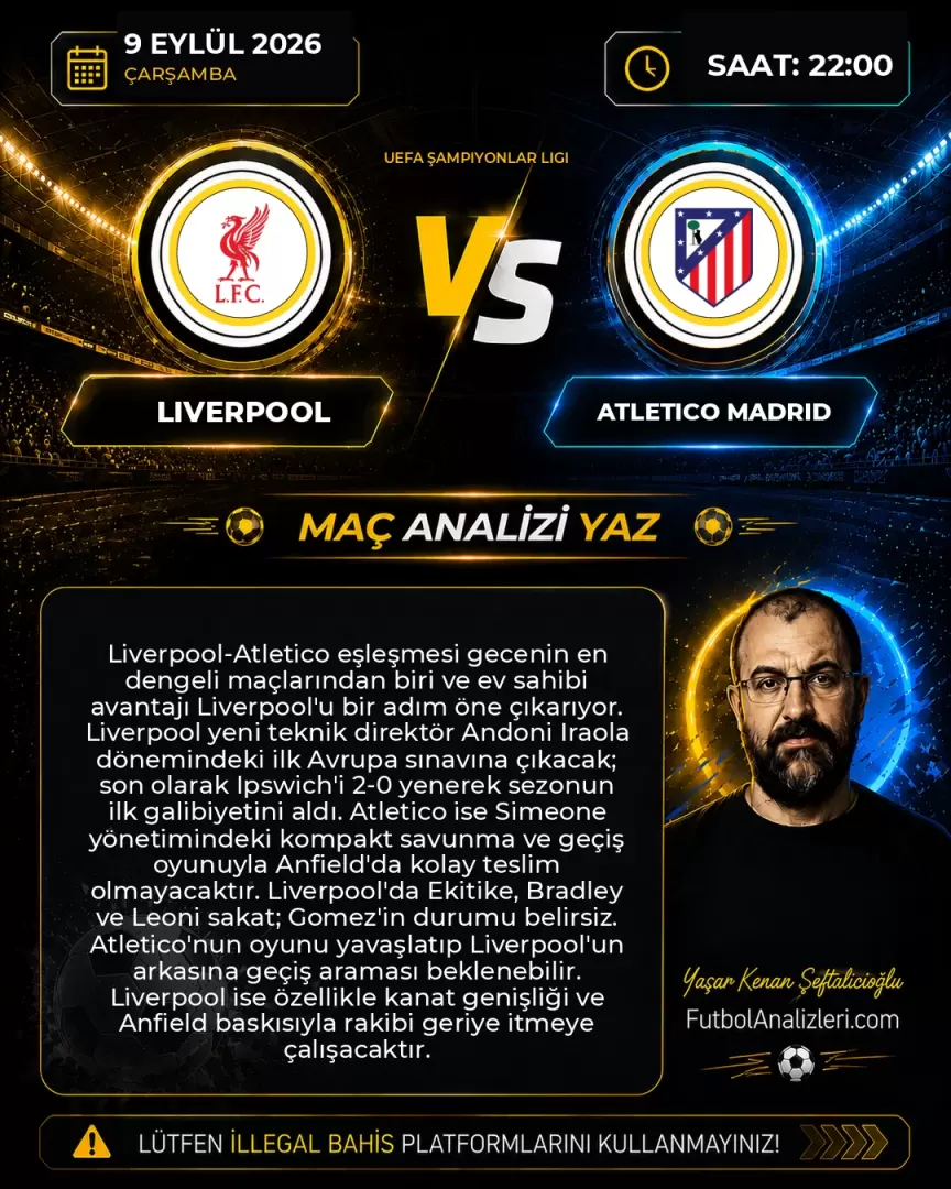 Liverpool – Atletico Madrid İddaa Tahmini ve Maç Analizi
